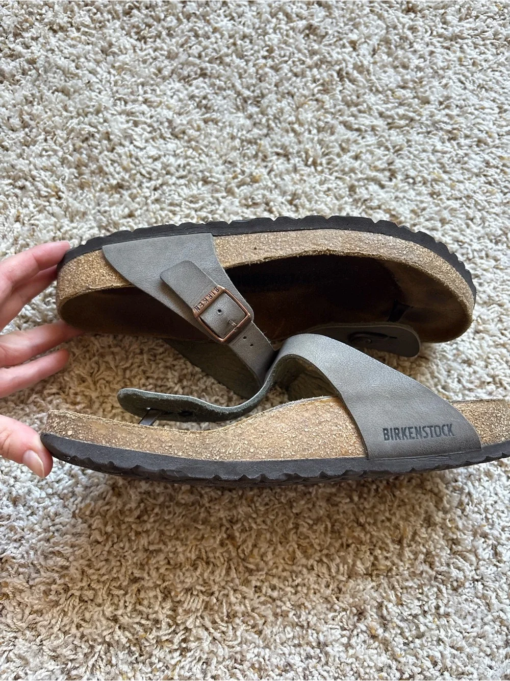 Birkenstock Gizeh Mocha‎ Brown Birko-Flor Thong Sandals Womens 40 W9-9.5